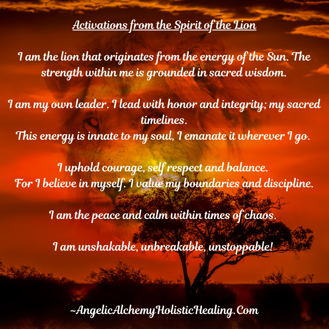 Activations From the Spirit of The Lion